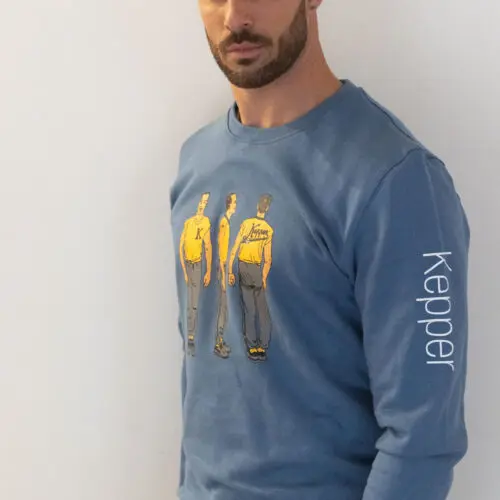 Sweat original bleu KEPPER 1982 - Marque engagée et solidaire