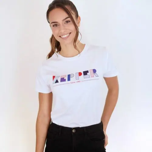 T-shirt ligne blanc KEPPER 1982 - Marque française et engagée