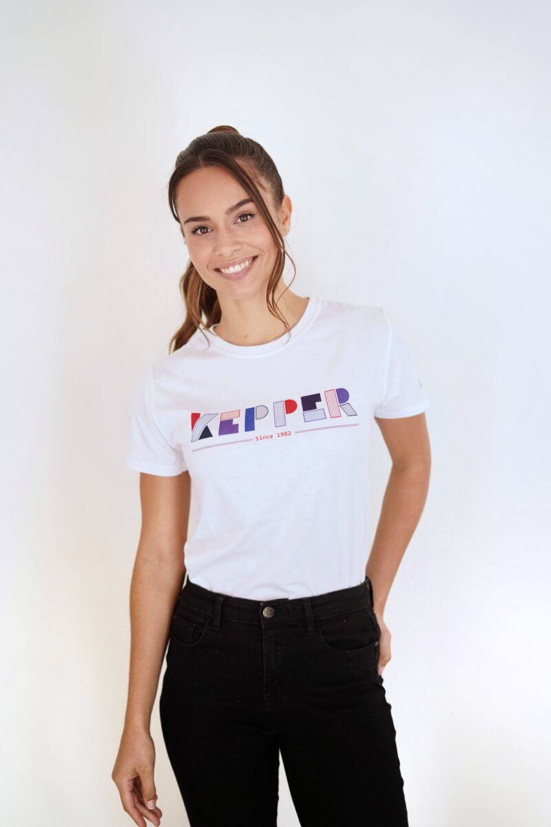 T-shirt ligne blanc KEPPER 1982 - Marque française et engagée