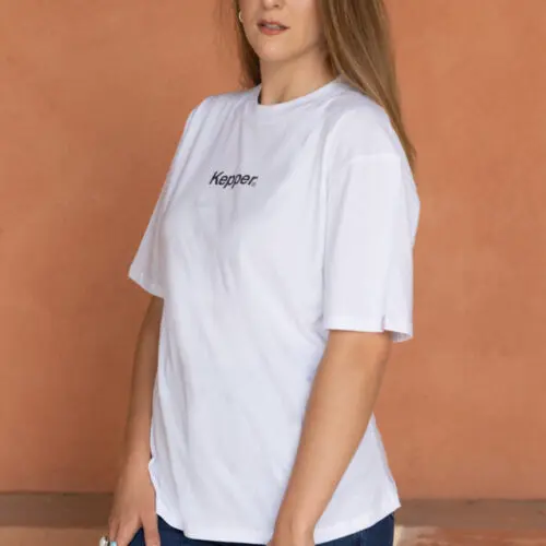 T-shirt mini letter - KEPPER 1982 - Couleur : blanc - Marque solidaire et engagée