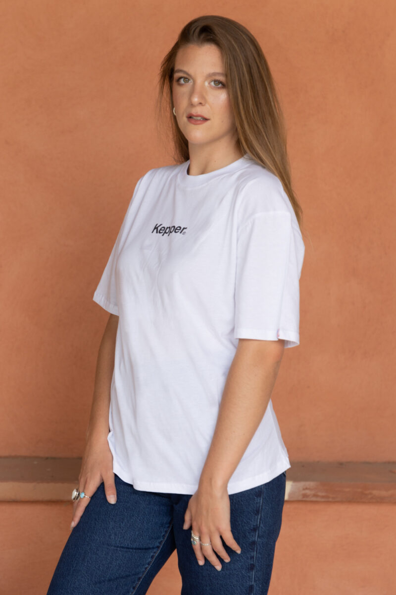 T-shirt mini letter - KEPPER 1982 - Couleur : blanc - Marque solidaire et engagée