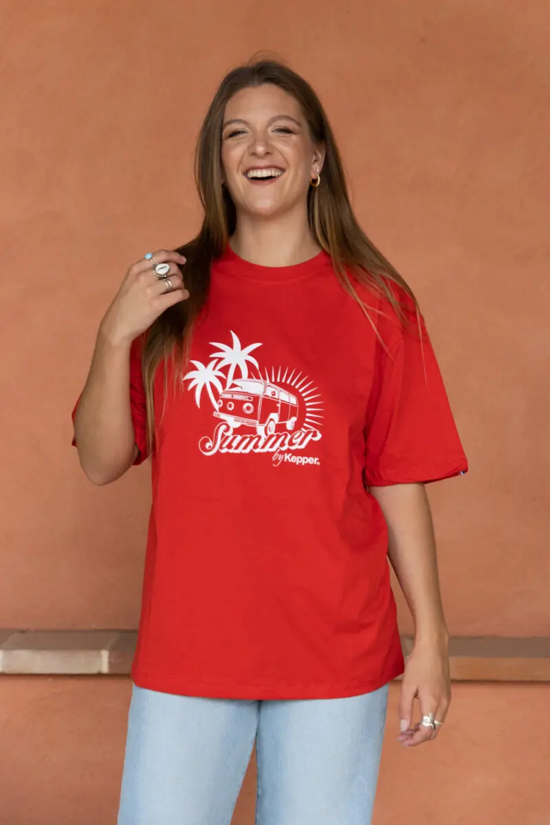 T-shirt summer - KEPPER 1982 - Couleur : rouge - Marque française et engagée