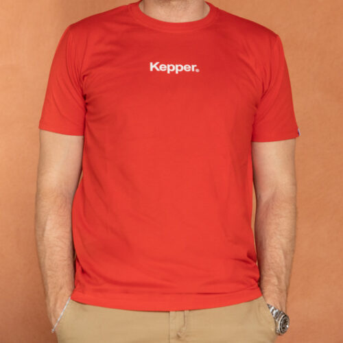 T-shirt mini letter KEPPER 1982. Couleur : rouge - Marque française et engagée