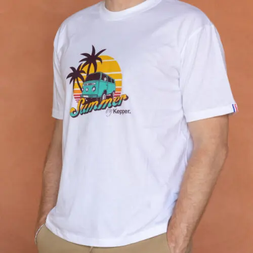 T-shirt summer blanc KEPPER 1982 - Marque française et engagée