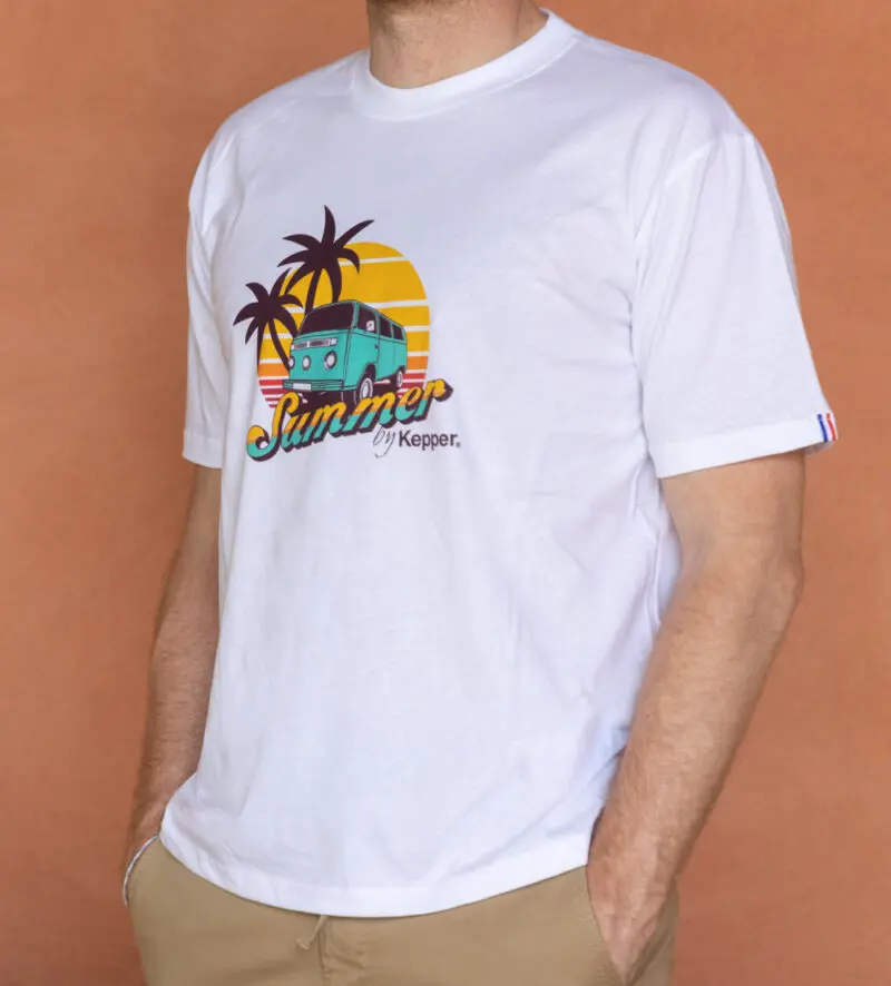 T-shirt summer blanc KEPPER 1982 - Marque française et engagée