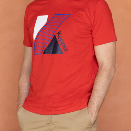 T-shirt Maxi K rouge - KEPPER 1982. Couleur : rouge - Marque solidaire et engagée