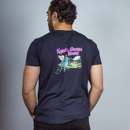 Kepper, marque engagée et solidaire, tee-shirt hawai bleu marine