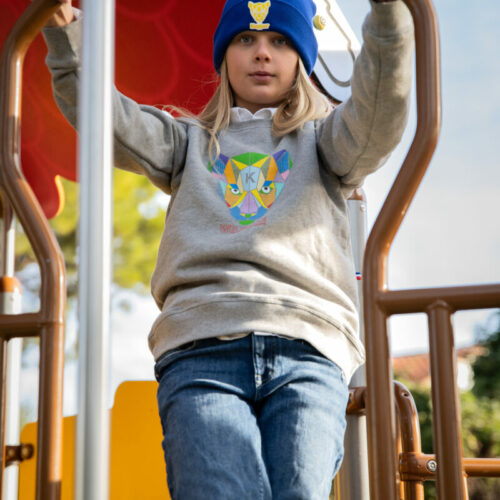 Bonnet puma enfant couleur bleu