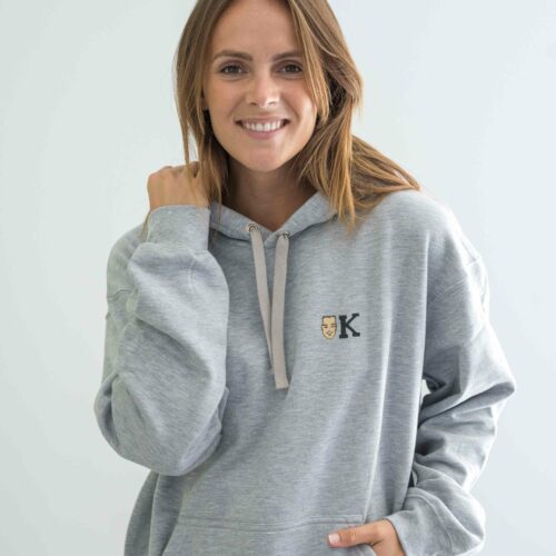 Hoodie K couleur gris