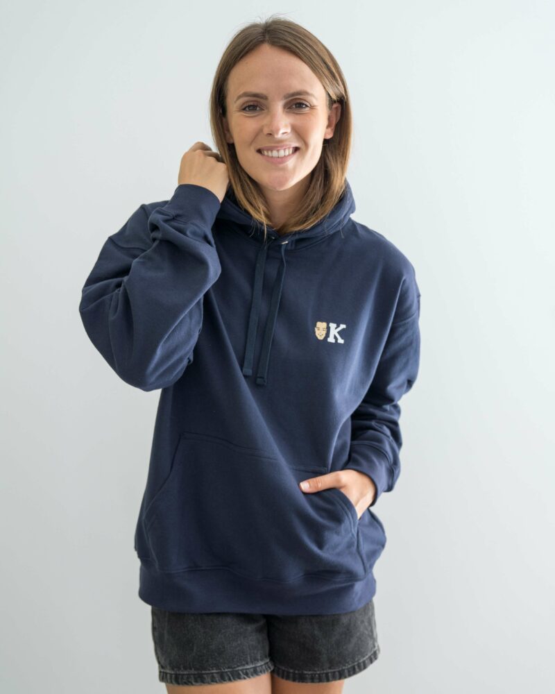 Hoodie K couleur bleu marine