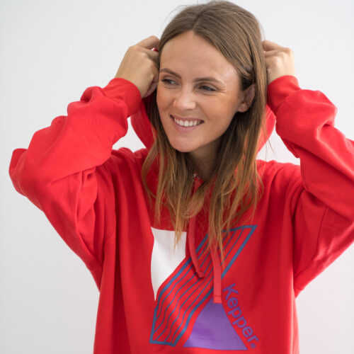 Hoodie MaxiK couleur rouge