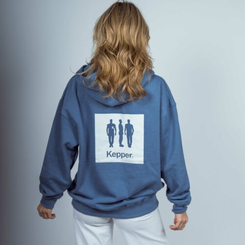 Hoodie Square couleur bleu