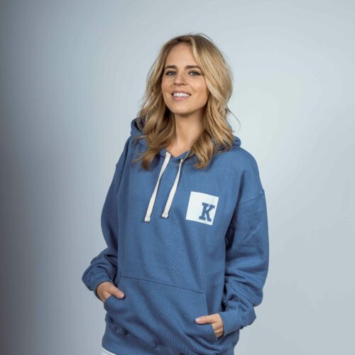 Hoodie Square couleur bleu