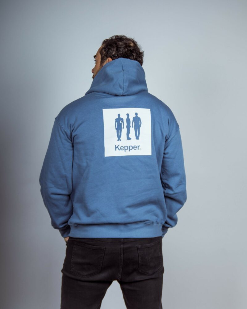 Hoodie Square couleur bleu