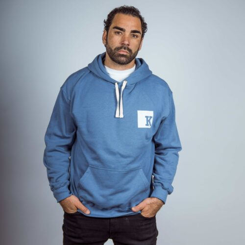 Hoodie Square couleur bleu
