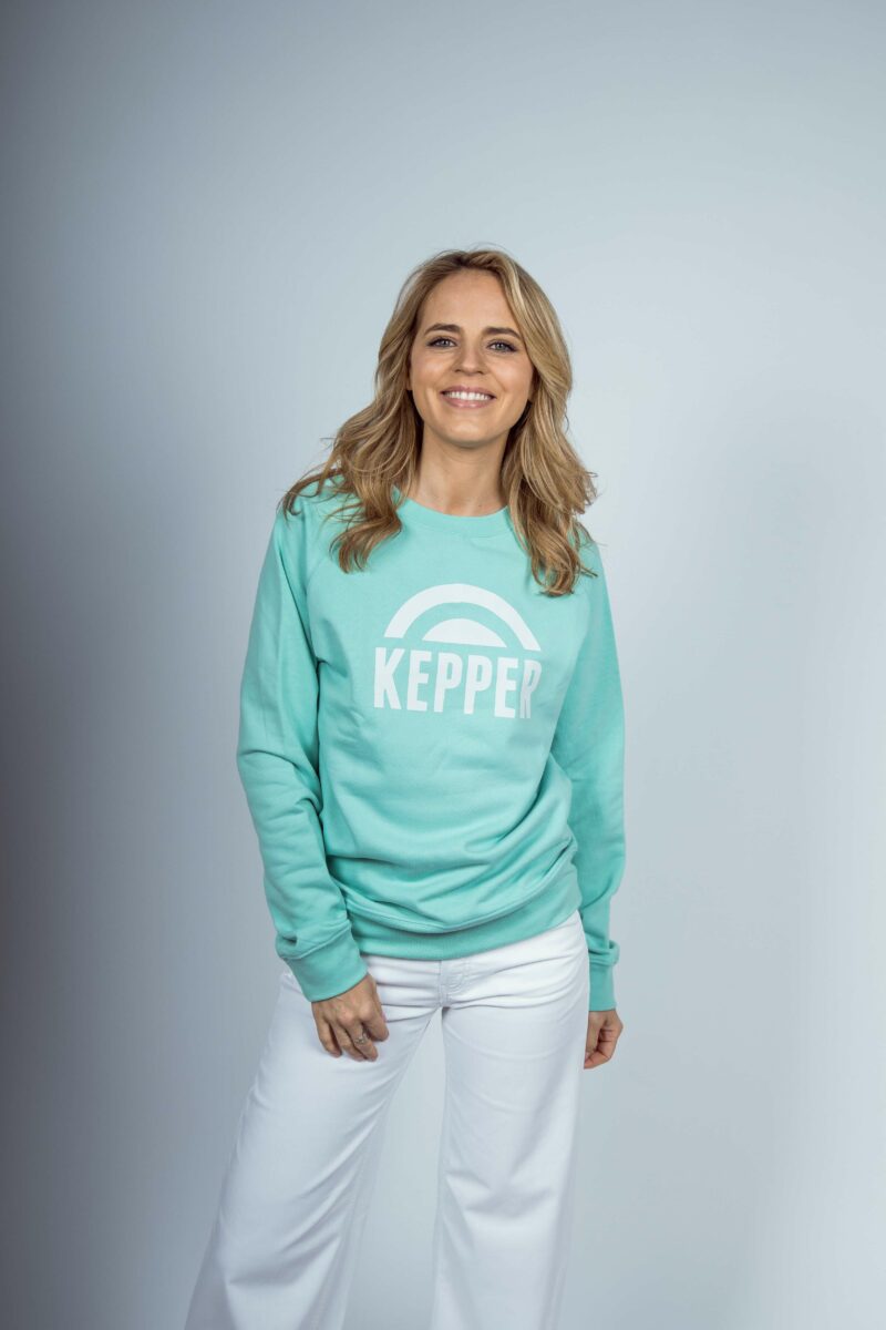 Sweat Arc couleur bleu menthe