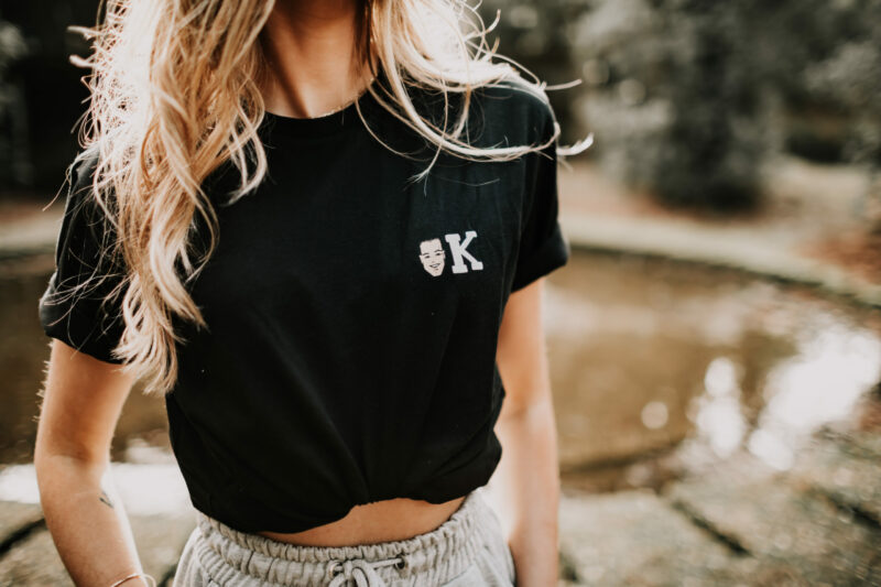 Teeshirt K couleur noir