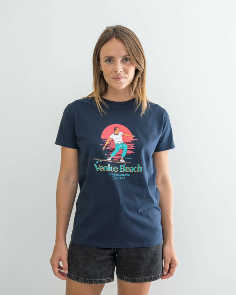 Teeshirt Venice couleur bleu marine