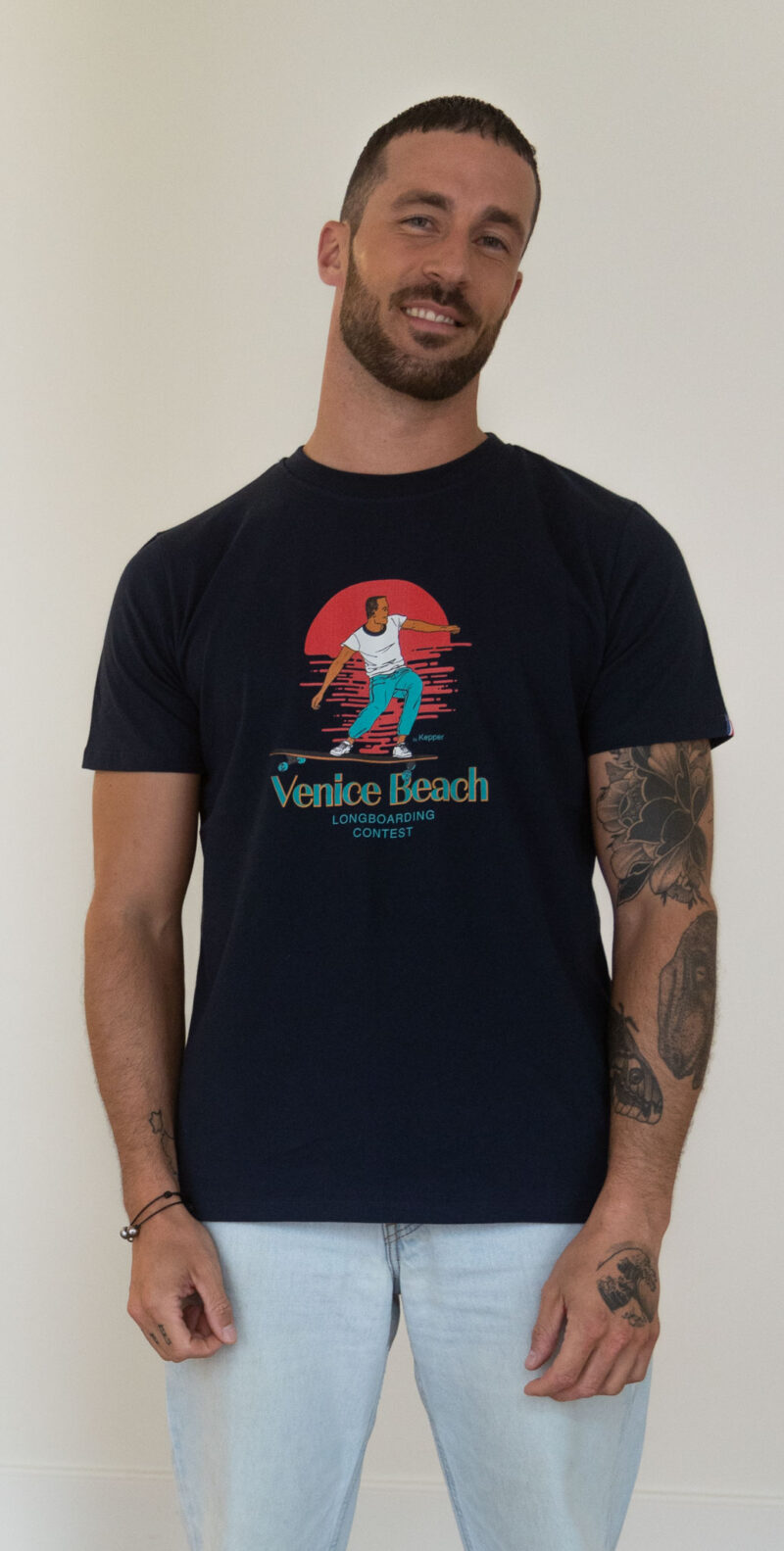 Teeshirt Venice couleur bleu marine