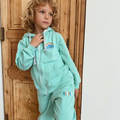Enfant avec veste menthe Kepper